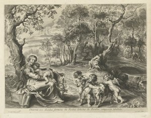 Repos pendant la fuite en Égypte - Cornelis Galle (I) (possibly)