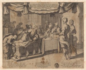 Christ invité chez Simon le Pharisien - Cornelis Galle (I)