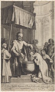 Pierre baptise Sainte Prisca de Rome - Cornelis Galle (I)