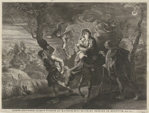 Fuite en Égypte - Cornelis Galle (I)