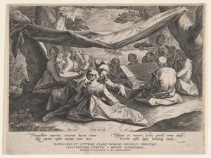 Fête musicale en plein air, fin 16e-début 17e siècle - Cornelis Galle I