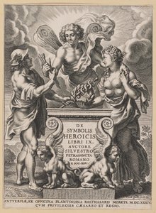 Page de Titre pour Silvester Pietrasanta, De Symbolis Heroicis - Cornelis Galle I after Sir Peter Paul Rubens
