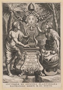 Page de titre pour Stephanus Simonini, Silvae Urbaninae - Cornelis Galle I after Sir Peter Paul Rubens