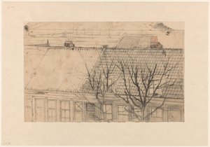 Vue sur les toits de la Vondelkade (Overtoom), vers la rue Constantijn Huygens, avec vue sur le Pesthuis - Cornelis Gerardus 