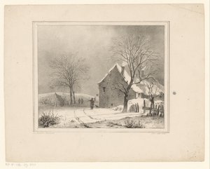 Maisons dans un paysage enneigé
