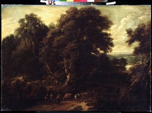 Paysage des Flandres avec troupeau de vaches - Cornelis Huysmans