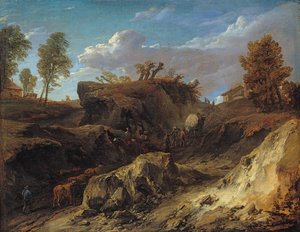 Le Chemin Creux, vers 1700 - Cornelis Huysmans