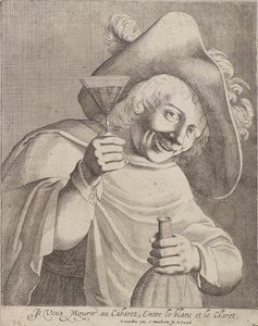 Homme avec un verre - Cornelis I Danckerts