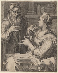 Philosophie - Cornelis Jacobsz Drebbel, after Hendrik Goltzius