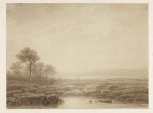 Paysage avec rochers près de l