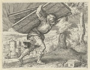 Samson porte les portes de Gaza (Histoire de Samson) - Cornelis Massijs