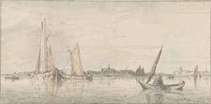 Vue de rivière - Cornelis Ploos van Amstel (signed by artist)