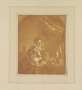 Dame à la lumière des bougies - Cornelis Ploos van Amstel