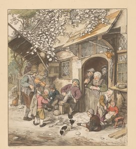 Violoniste devant une auberge