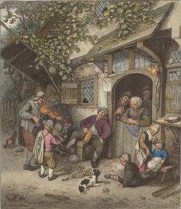 Violoniste devant une auberge - Cornelis Ploos van Amstel