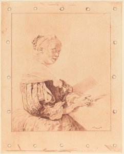 Jeune fille au clavier - Cornelis Ploos van Amstel