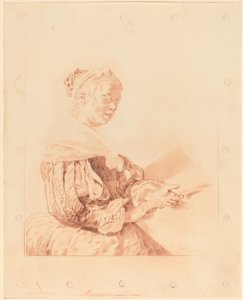 Jeune fille au clavier - Cornelis Ploos van Amstel