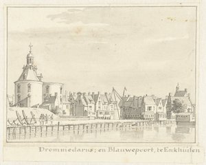 La Drommedaris et la Porte Bleue à Enkhuizen - Cornelis Pronk