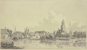 Vue du port de Zwolle - Cornelis Pronk