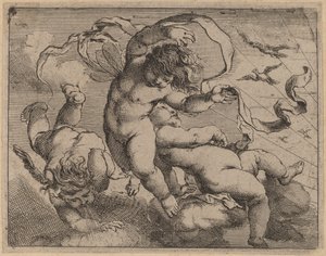 Trois putti volants