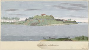 Fort Caliture à Ceylan, vu de la rivière - Cornelis Steiger