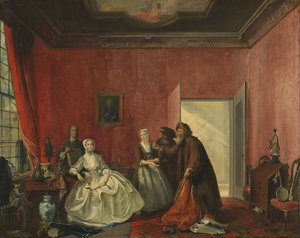 Johanna et les marchands juifs - Cornelis Troost (signed by artist)