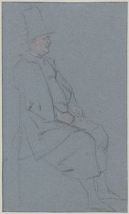 Quaker assis, profil vers la droite - Cornelis Troost