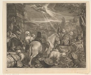 Abraham quitte Haran (Caelaturae) - Cornelis Visscher (II)