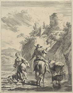 Berger et bergère près d