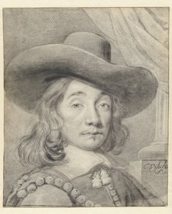 Autoportrait avec un chapeau - Cornelis Visscher (II)