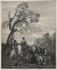 Un troupeau au repos - Cornelis Visscher