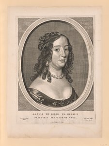 Amalia van Solms, épouse de Frederick Henry, extrait de Nine Portraits - Cornelis Visscher