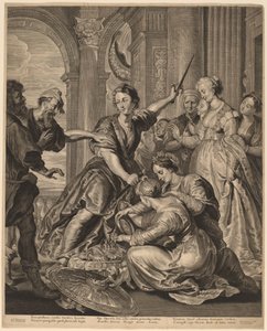 Achille à la cour de Lycomède - Cornelis Visscher after Sir Peter Paul Rubens, published by Pieter Claesz Soutman