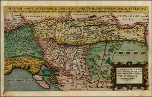 Carte du nord des Balkans de 1593 par Cornelis de Jode