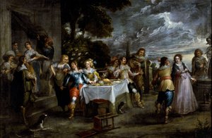 Histoire du fils prodigue : dissipation - Cornelis de Wael