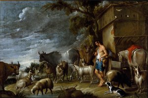 Histoire du fils prodigue : la garde des porcs - Cornelis de Wael