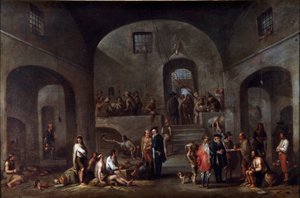 Les sept œuvres de miséricorde corporelle : "la visite des prisonniers" - Cornelis de Wael