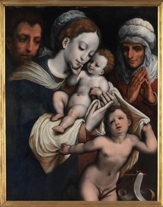 Sainte Famille avec Élisabeth et Jean-Baptiste - Cornelis van Cleve