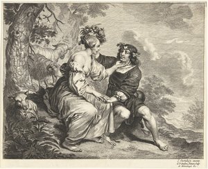 Berger et bergère dans un paysage - Cornelis van Dalen (II)