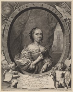 Anna Maria van Schurman - Cornelis van Dalen the Younger, after Cornelis Jonson