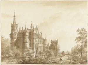 Le château de Wijk bij Duurstede (?) - Cornelis van Hardenbergh