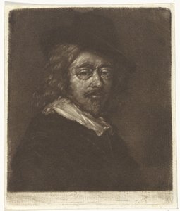 Portrait de Frans Hals avec un chapeau - Cornelis van Noorde