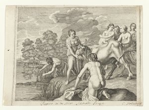 Jupiter enlevant Europe - Cornelis van Poelenburch (possibly)