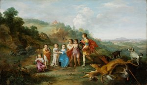 Les sept enfants du roi Hiver - Cornelis van Poelenburgh or Poelenburch