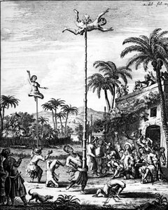 Découverte des Indes: jeux - dans "Voyages de W. Shouten aux Indes de l