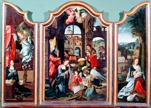 Adoration des bergers, triptyque, fin 15e-début 16e siècle - Cornelius Engebrechtsz