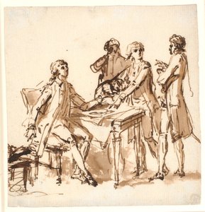 Quatre hommes autour d