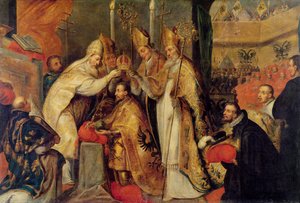 Le couronnement de Charles V (1500-58) Empereur romain germanique - Cornelius I Schut