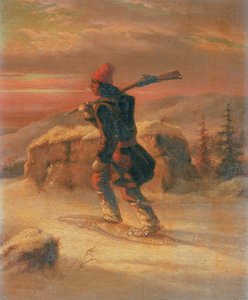 Chasseur indien dans la neige - Cornelius Krieghoff