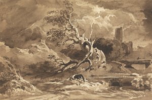 Un arbre frappé par la foudre - Cornelius Varley